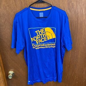 The North Face Royal Blue Tee with Yellow Logo